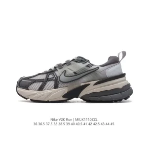 Nike V2K Run Retro Running Shoe with Cushioned Sole and Metallic Accents