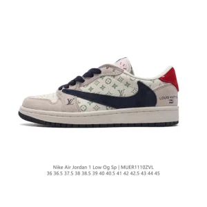 Jordan Military Blue Low OG SP Reverse Swoosh AJ1 Retro Basketball Shoes