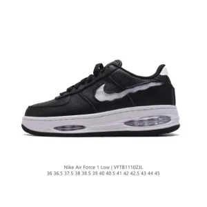 Nike Air Force 1 07 Low White Leather Sneakers with Air Cushion