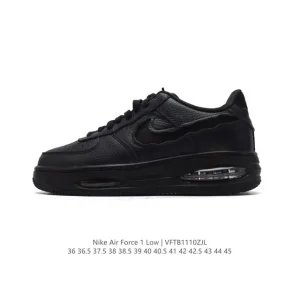 Nike Air Force 1 07 Low White Leather Sneakers with Air Cushion