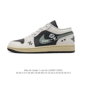 Jordan Air AJ1 Low Panda Retro Low-Top Basketball Sneakers