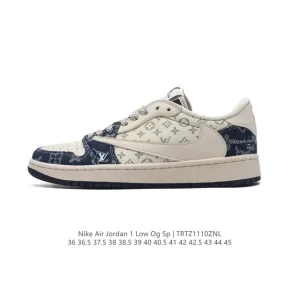 Jordan Military Blue Low OG SP Reverse Swoosh AJ1 Retro Sneaker