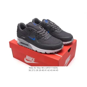 Nike Air Max 90 Retro Running Shoes with Leather and Mesh