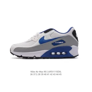 Nike Air Max 90 Retro Running Shoes with Leather and Mesh