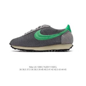 Stussy x Nike LD-0 Action Green Retro Running Sneakers