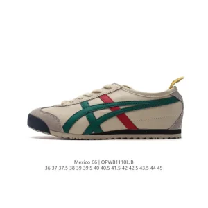 ASICS Onitsuka Tiger Mexico 66 Classic Vintage Leather Sneakers