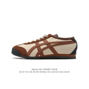 ASICS Onitsuka Tiger Mexico 66 Classic Vintage Leather Sneakers for Men and Women