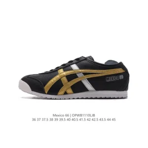 ASICS Onitsuka Tiger Mexico 66 Classic Retro Leather Sneakers for Men and Women