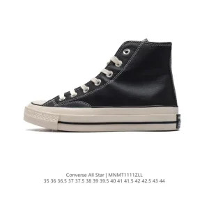 Converse All Star Leather High Top Vulcanized Sneakers for Men and Women