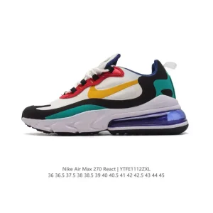 Nike Air Max 270 React Men's and Women's Cushioning Sneakers with Max Air Unit