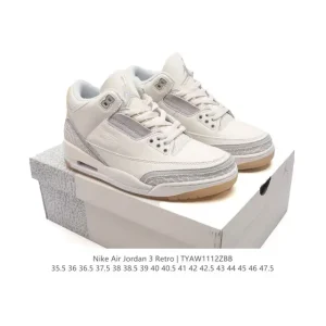 Jordan Air 3 Retro SE Men's and Women's Basketball Shoes White Cement