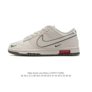 Nike Dunk Low Retro Vintage Basketball Sneakers in Leather
