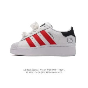 Adidas Superstar Hello Kitty Classic Shell Toe Leather Sneakers for Women