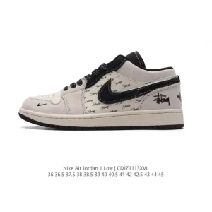 Jordan Air Jordan 1 Low Retro Classic Leather Basketball Shoes