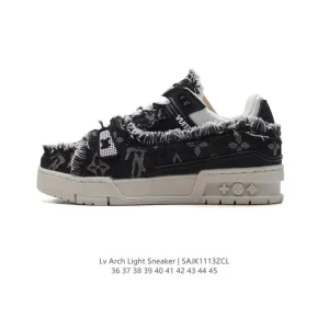 Louis Vuitton Arch Light Sneakers Vintage Leather Mesh TPU Sole