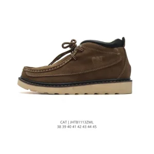Cat Men's Classic Leather Martin Boots Outdoor Hiking Shoes