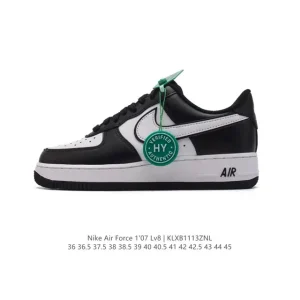 Nike Air Force 1 Low 07 White Leather Sneakers with Air Cushioning