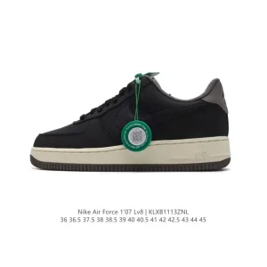 Nike Air Force 1 Low 07 White Leather Sneakers with Bubble Sole