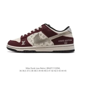 Louis Vuitton x Nike SB Dunk Low Pro Vintage Skateboarding Shoes