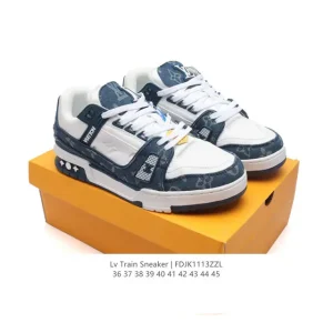 Louis Vuitton Trainer Sneaker Low Top Leather Shoes with Thick Sole