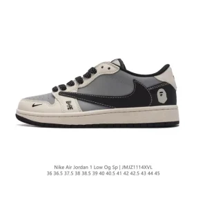 Jordan Air 1 Low OG SP Military Blue Reverse Swoosh Sneakers
