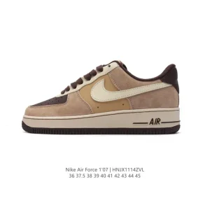 Nike Air Force 1 '07 Low FB8878 White Leather Casual Sneakers for Men and Women
