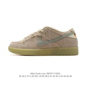 Nike SB Dunk Low Pro DM0774-111 Vintage Leather Skate Shoes for Men and Women