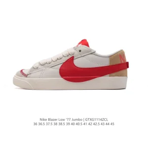 Nike Blazer Low '77 Jumbo Vintage Basketball Sneakers with Oversized Swoosh