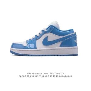 Jordan AJ1 Low Retro Classic Leather Basketball Shoes with Air Cushion