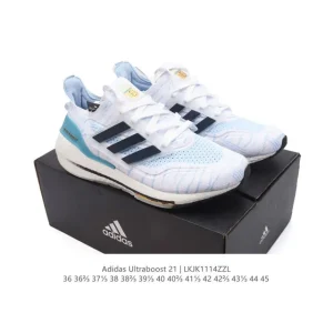 Adidas Ultraboost 21 Running Shoes for Men and Women with Primeblue Upper