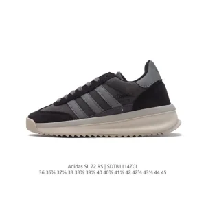 Adidas SL 72 Shoes Classic Retro Low-Top Sneakers with Leather Upper