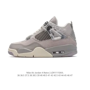Jordan Air 4 Retro OG Black Cement Men's Basketball Shoes