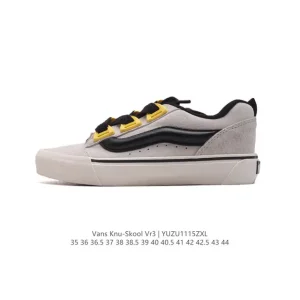 Vans Knu Skool VR3 LX Bread Shoe Leather Upper Vintage Skateboarding Sneaker