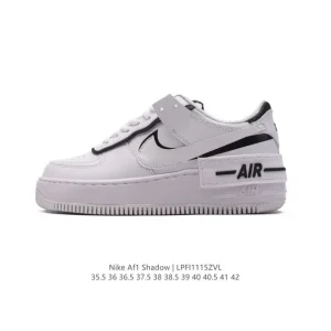 Nike Air Force 1 Shadow Low Platform Women's Shoes White Leather
