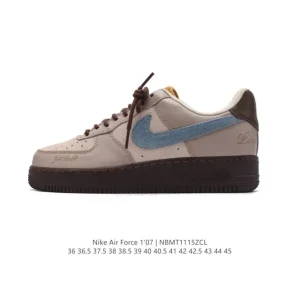 Nike Air Force 1 '07 Low Classic White Leather Casual Sneakers