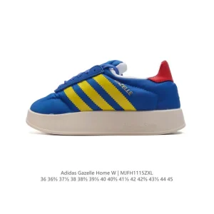 Adidas Gazelle Home T-Toe Sneakers in Blue Yellow Red Black