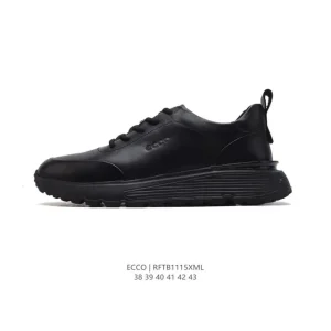 ECCO Men's Outdoor Casual Sneakers Lightweight Breathable Lace-Up Shoes