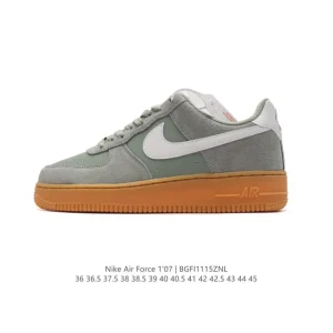 Nike Air Force 1 '07 Low Fq8714-300 White Leather Honeycomb Air Cushion Sneakers