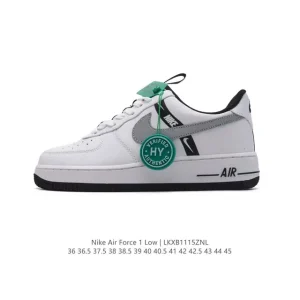 Nike Air Force 1 Low 07 White Leather Sneakers with Air Cushioning