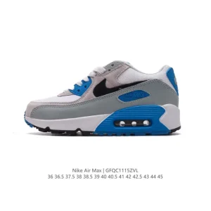 Nike Air Max 90 Retro Running Shoes with Leather and Mesh