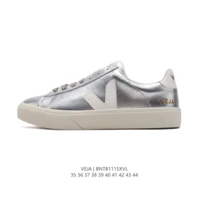 Veja Esplar V-Logo Classic White Leather Sneakers for Men and Women