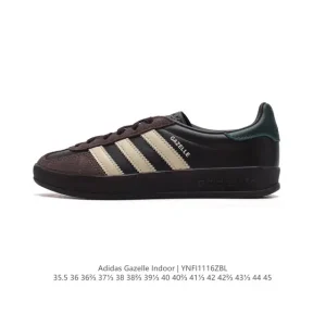 Adidas Originals Gazelle Indoor Retro Leather Sneakers Classic Gum Sole