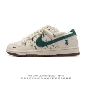 Nike Dunk Low Retro Louis Vuitton Collaboration Dual Lace-up Skateboarding Shoes