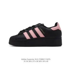 Adidas Superstar XLG Hello Kitty Embroidered Low Top Platform Sneakers