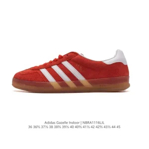 Adidas Gazelle Indoor Retro Leather Sneakers with Gum Sole