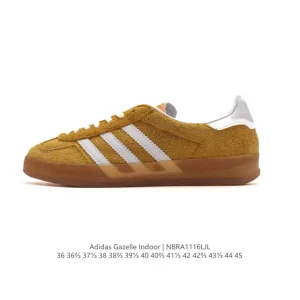 Adidas Gazelle Indoor Retro Leather Sneakers with Gum Sole