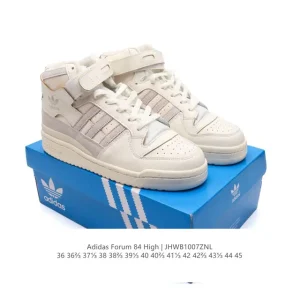 Adidas Forum 84 High Top Leather Retro Basketball Sneakers with Magic Strap