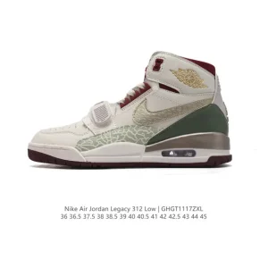 Jordan Legacy 312 Low Men's Basketball Shoes Classic Leather Design