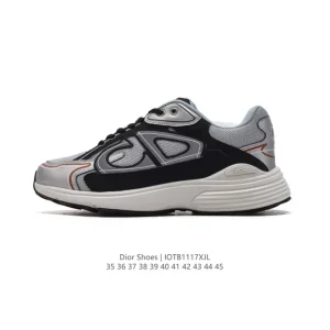 Dior Low-Top Retro Sneakers with Thick Sole for Casual Wear