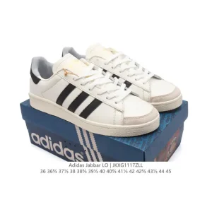 Adidas Jabbar Lo Retro Basketball Sneakers with Leather Upper